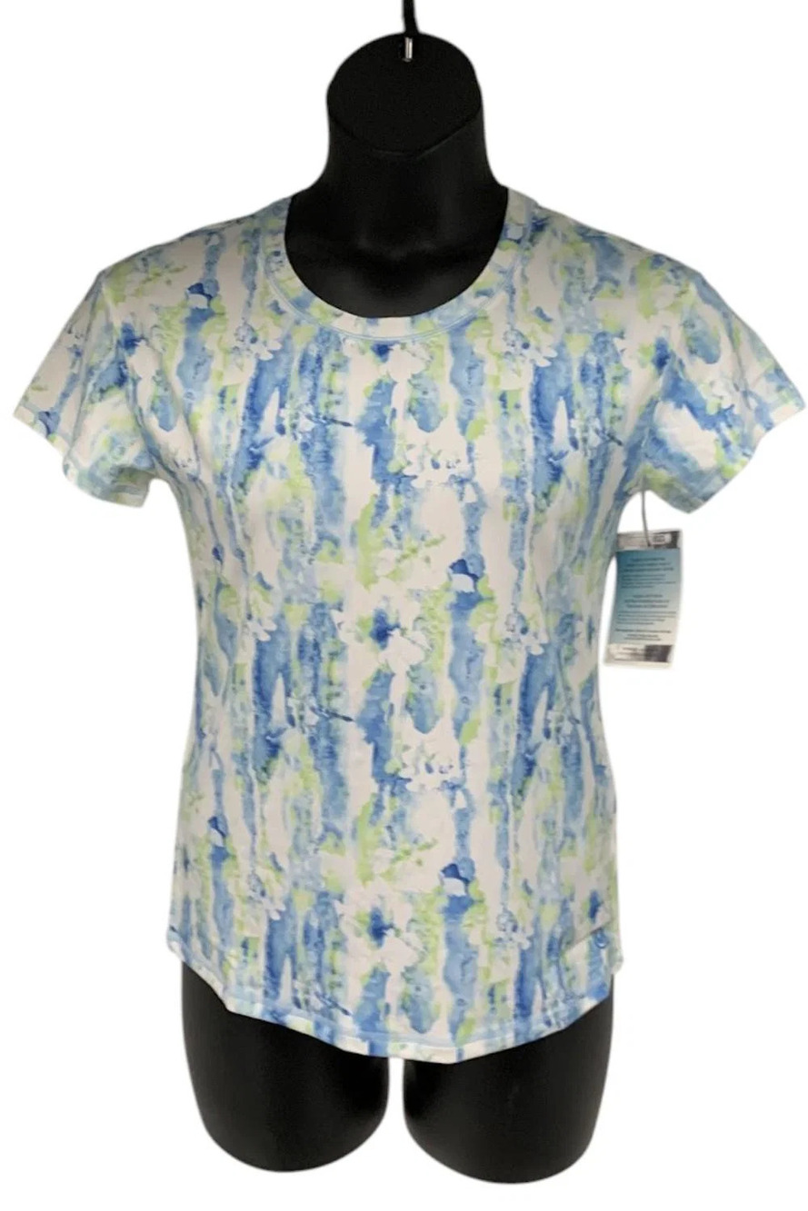 Gymwrap Everyday Scoop Neck Tee with High-Low Hem Water Lily Blue - Regular